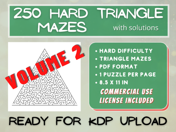 250 Hard Triangle Mazes V002: A Versatile Puzzle Book for Creative and Professional Use