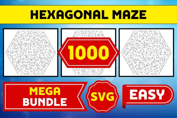 Explore 1000 Hexagonal Maze Easy SVG Bundle