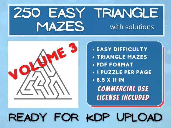 Explore Creative Possibilities with 250 Easy Triangle Mazes V003