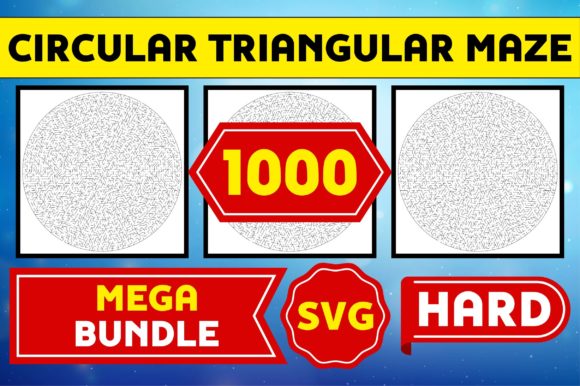 Explore the Challenging 1000 Circular Triangular Maze Hard SVG Puzzles