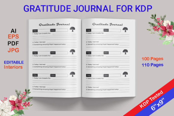 Gratitude Journal 110 Pages for KDP: A Creative and Unique Way to Cultivate Gratitude