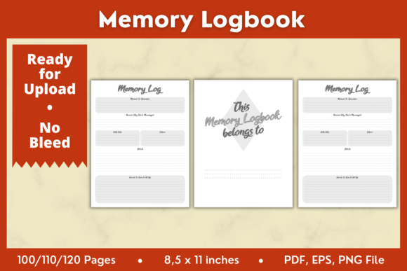 Memory Logbook KDP Interior 8,5x11in