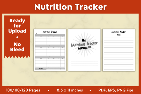 Nutrition Tracker KDP Interior 8,5x11in: A Versatile Tool for Health and Wellness