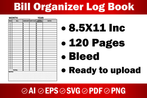 Streamline Your Finances with the Bill Organizer Log Book