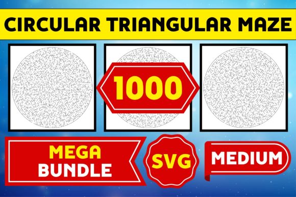 Unlocking Creativity and Engagement with 1000 Circular Triangular Maze Medium SVG