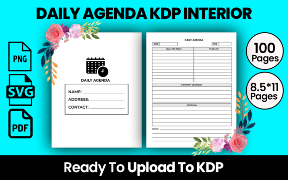 Unlocking Efficiency with a Daily Agenda: The Perfect KDP Interior for Your Low or No-Content Business